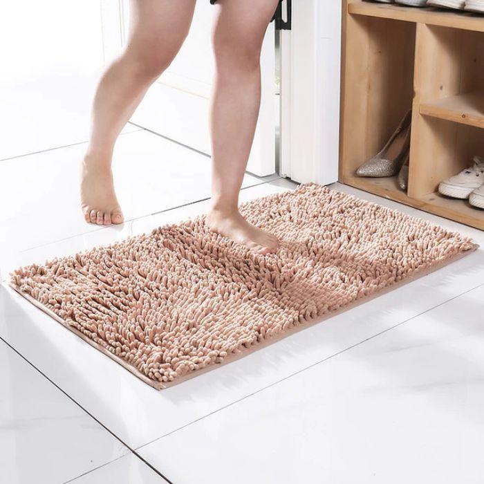 Alfombra Baño Microfibra Bajada Ducha Absorbente 50 X 80 Cm - Café-0