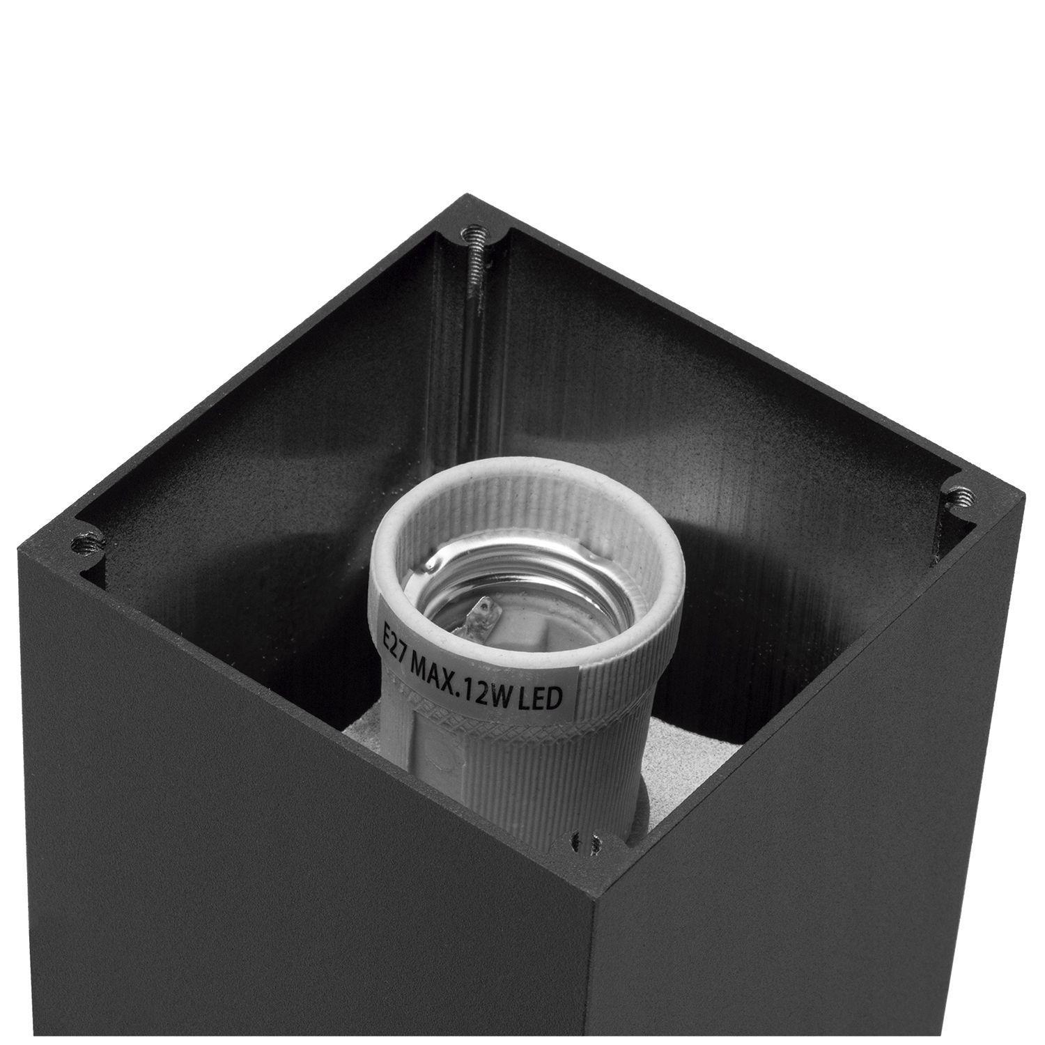 Apliqué de Piso LED Exterior 50cm E-27 Negro-5