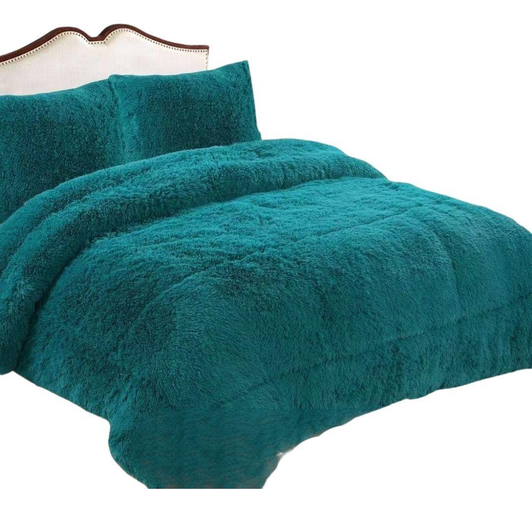 Cobertor Plumon Peludo Con Chiporro De 1.5 Plazas-0
