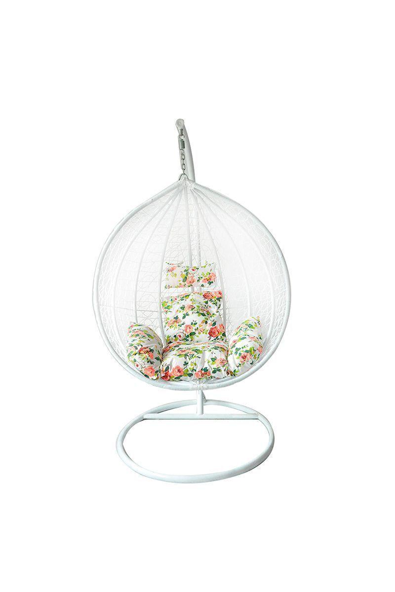 Silla Colgante de Ratán malla Novahus blanca-0