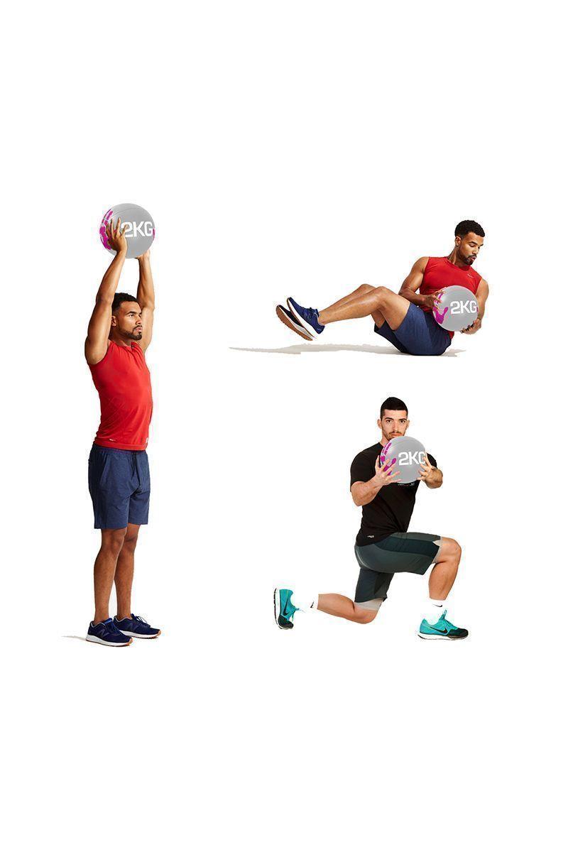 Balón Medicinal 2 Kg Ejercicios Negro-1