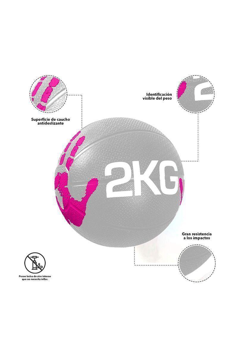 Balón Medicinal 2 Kg Ejercicios Negro-3