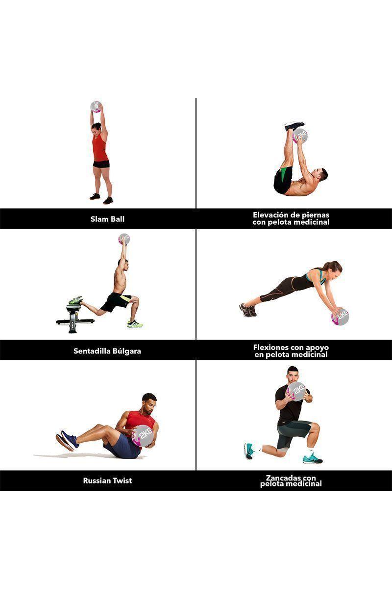 Balón Medicinal 2 Kg Ejercicios Negro-4