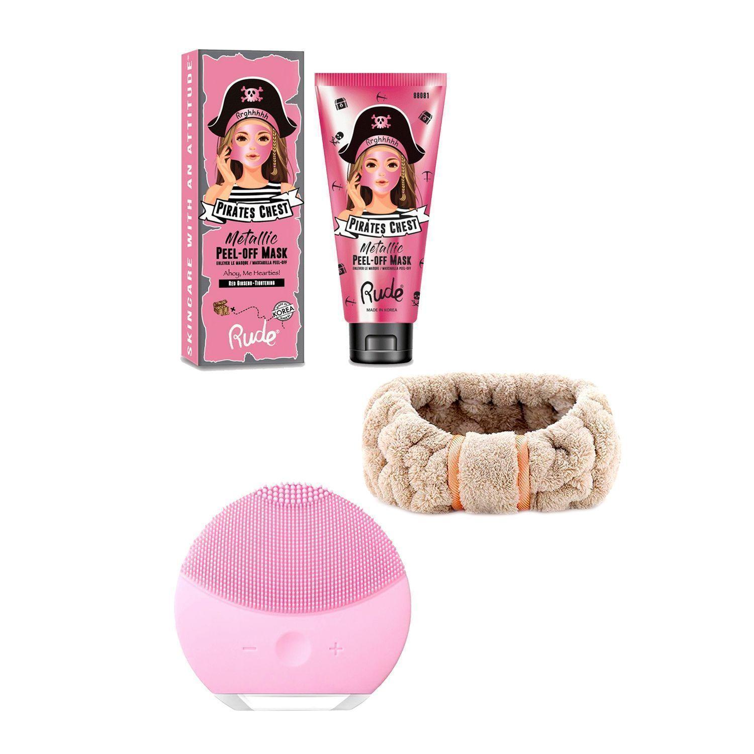 Pack Skincare Limpiador Facial + Cintillo + Mascarilla Coreana Peel-off Ginseng Rojo Rude Cosmetics-0