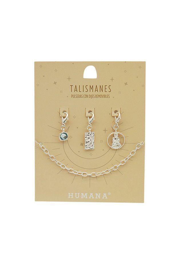 Pulsera Blanda Plateada Talismanes Buda Humana-0