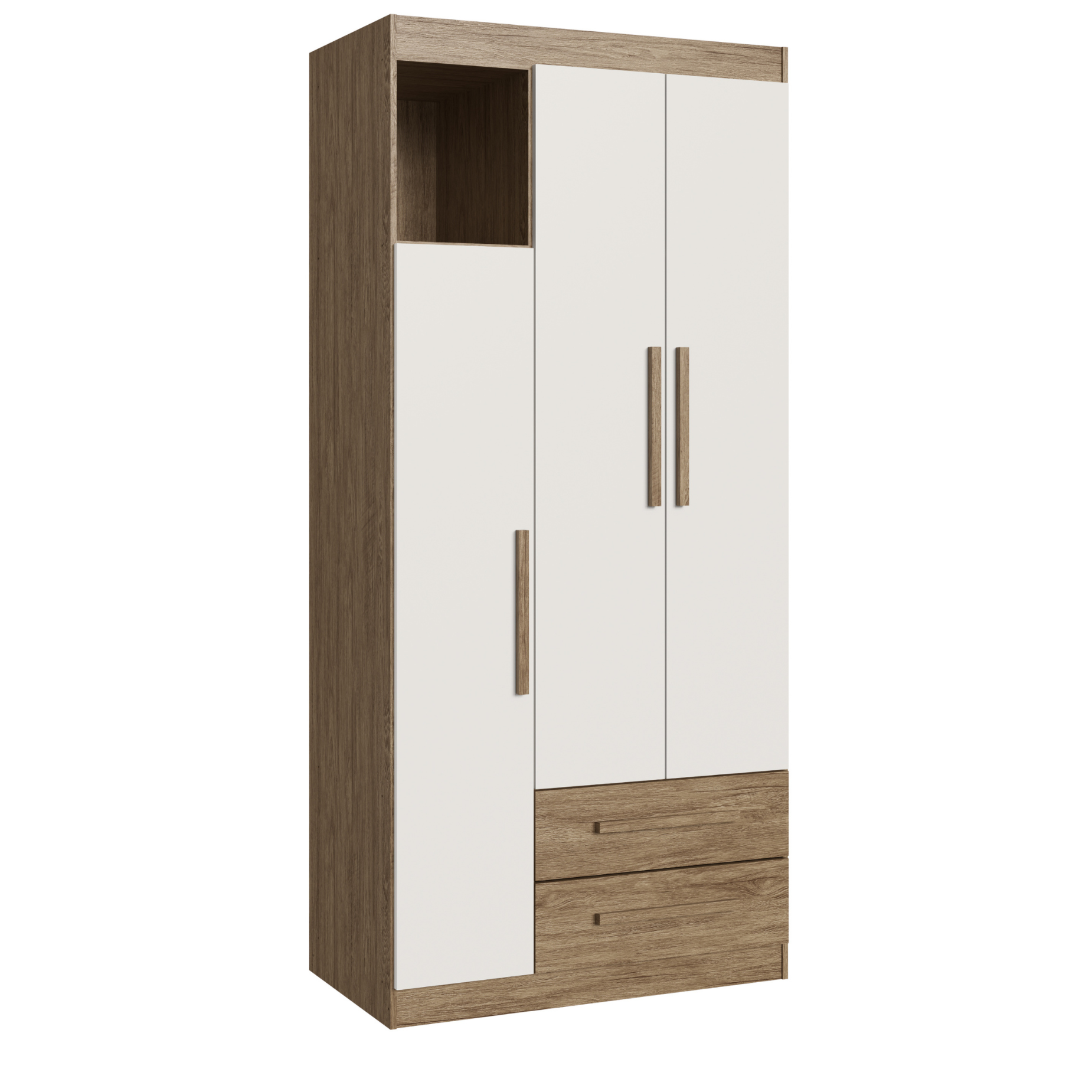 Closet 3 Puertas 2 Cajones con Librero-0