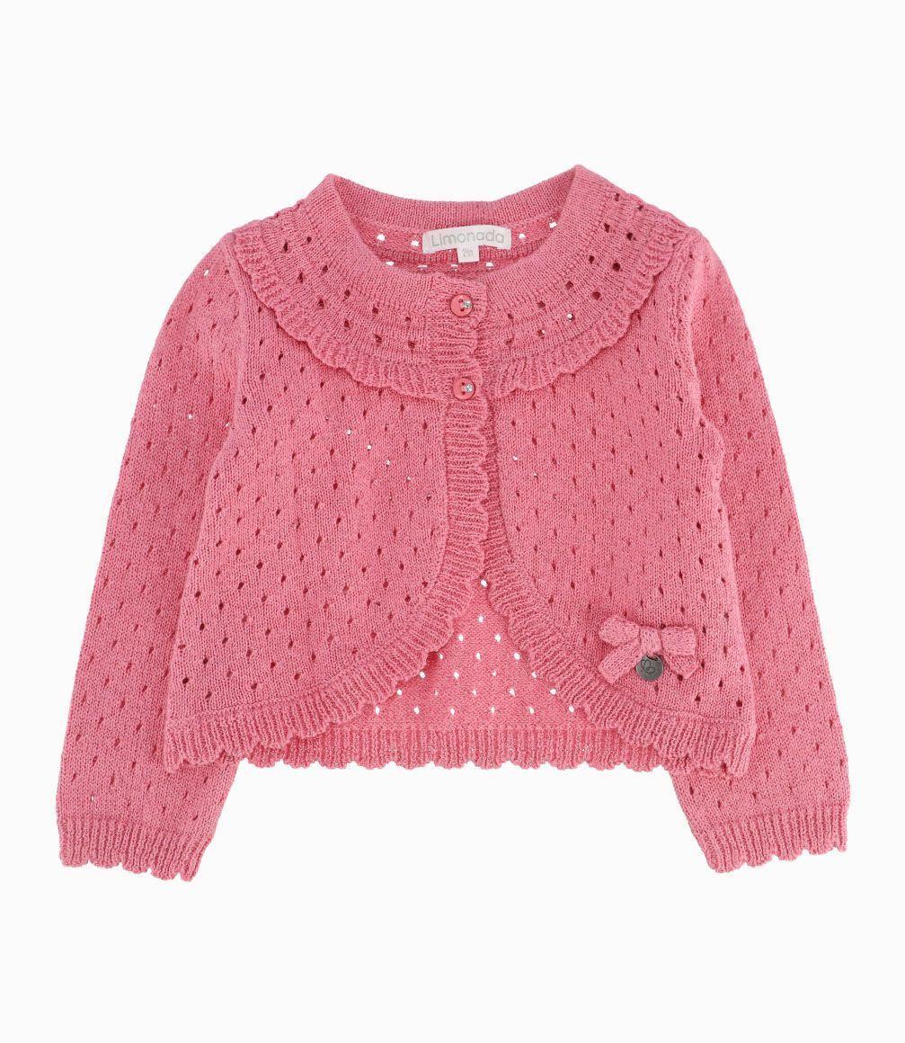 Chaleco Corto Bebé Niña Coral Limonada-0