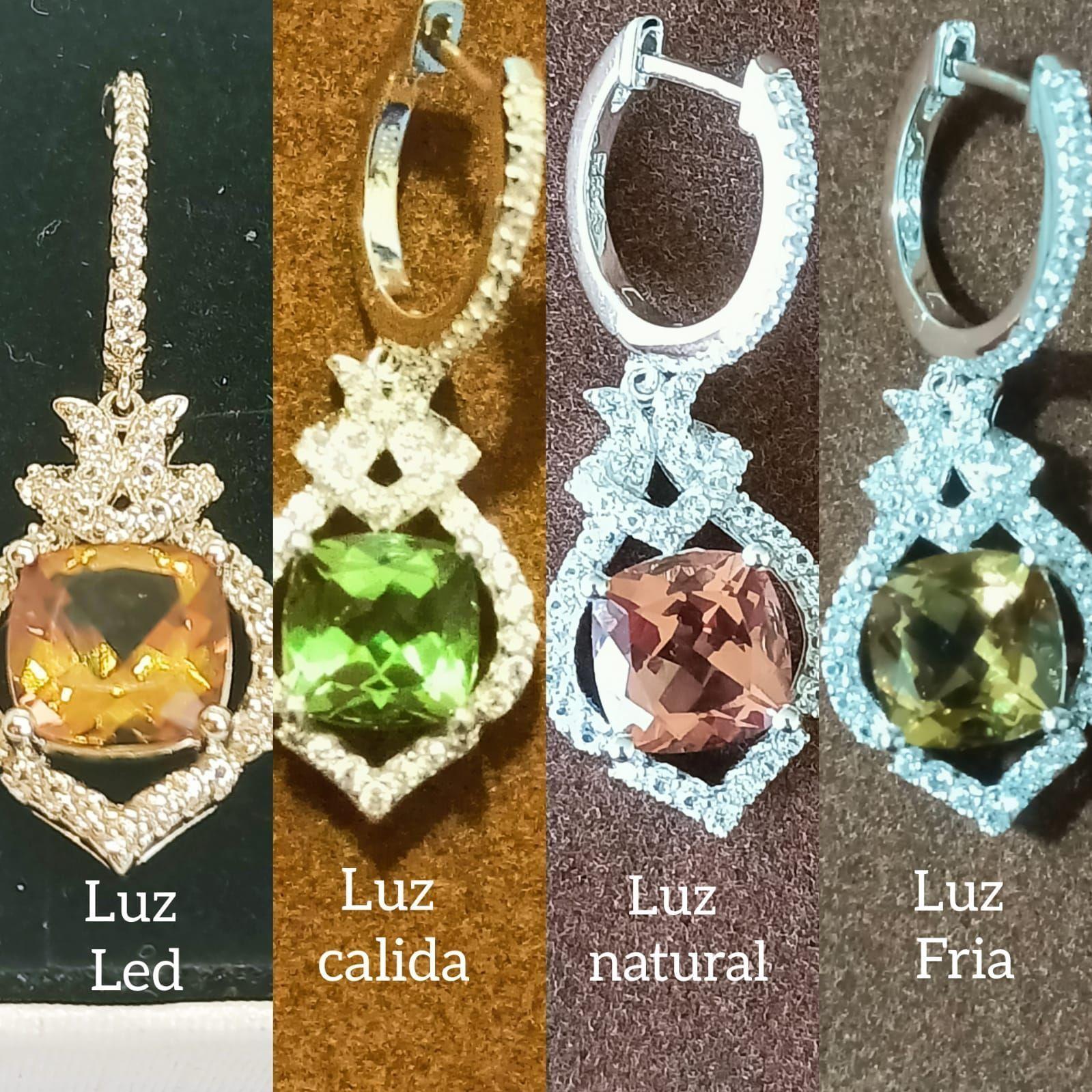 Aros Largos De Plata Gema Diaspora Zultanita Cambia De Color-3