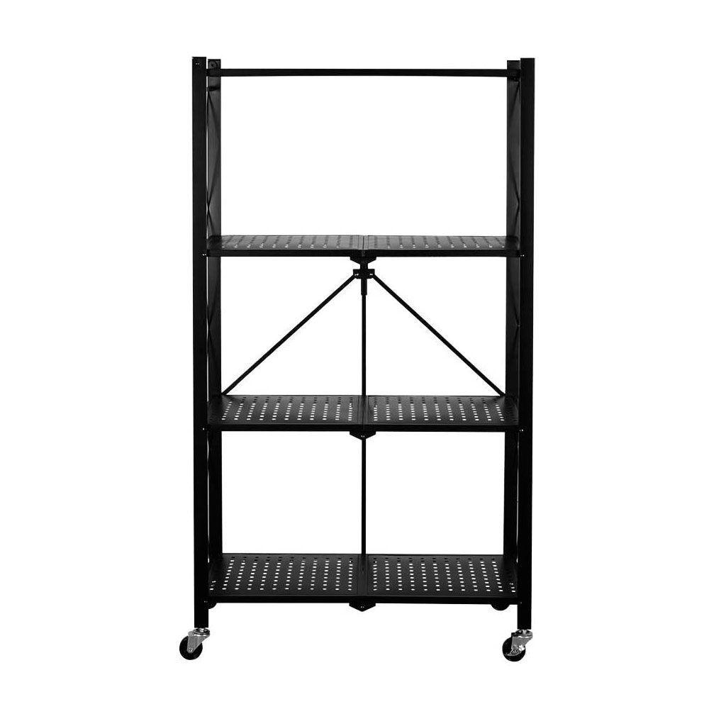 Estante Plegable Multiuso Metal 4 Niveles Ruedas -0