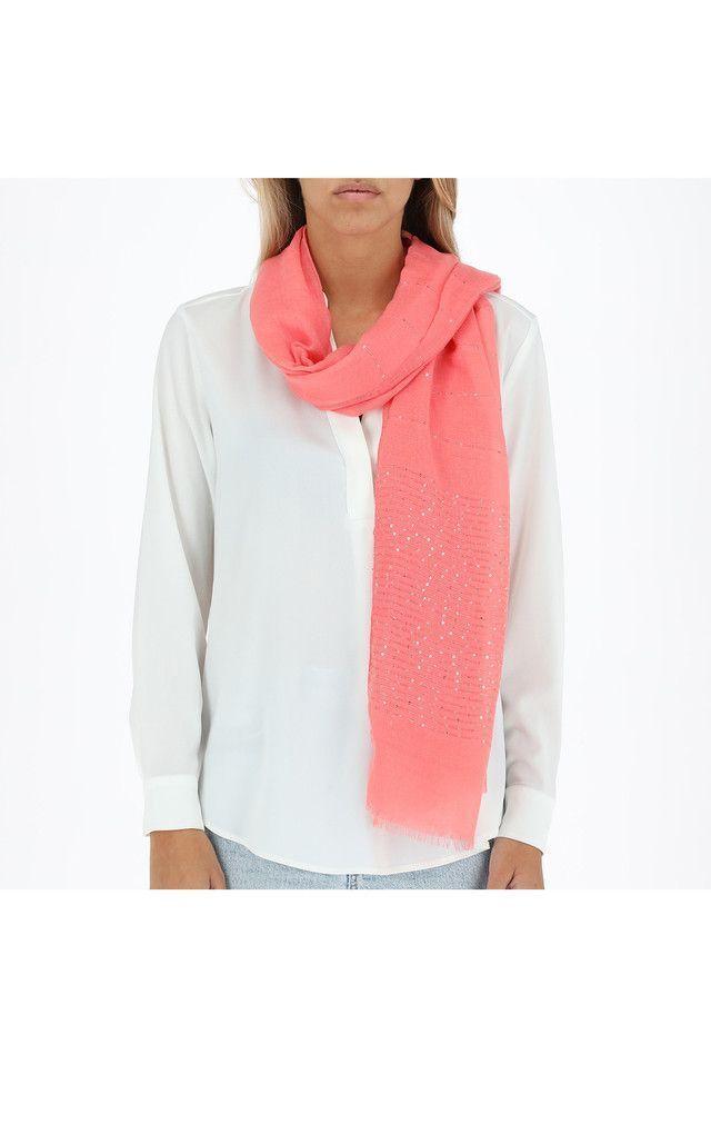 Pañuelo Liso Lentejuelas Coral i-D-1