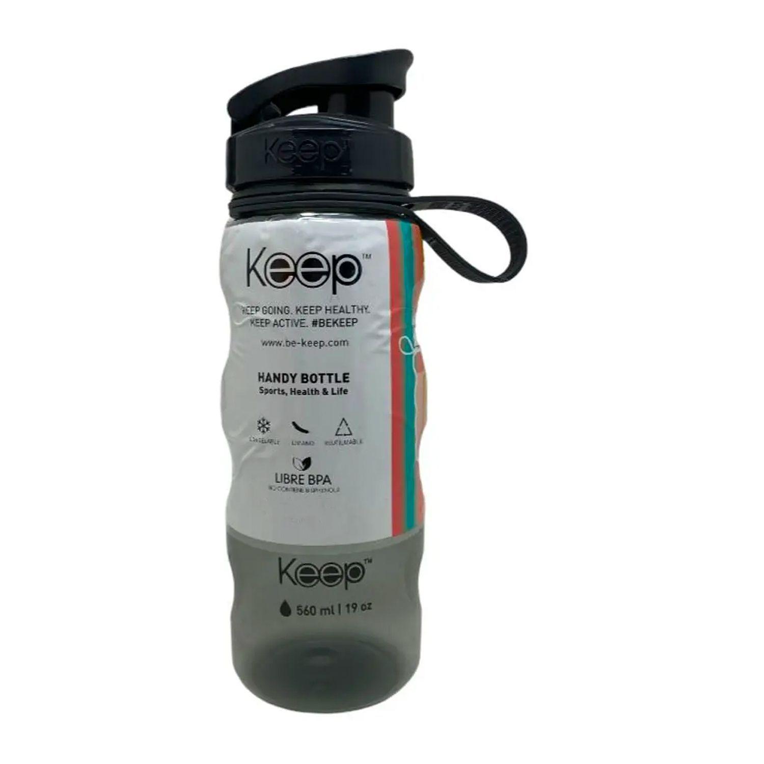 Botella Anatómica Grande Con Mango 800ml Negro - Keep-1