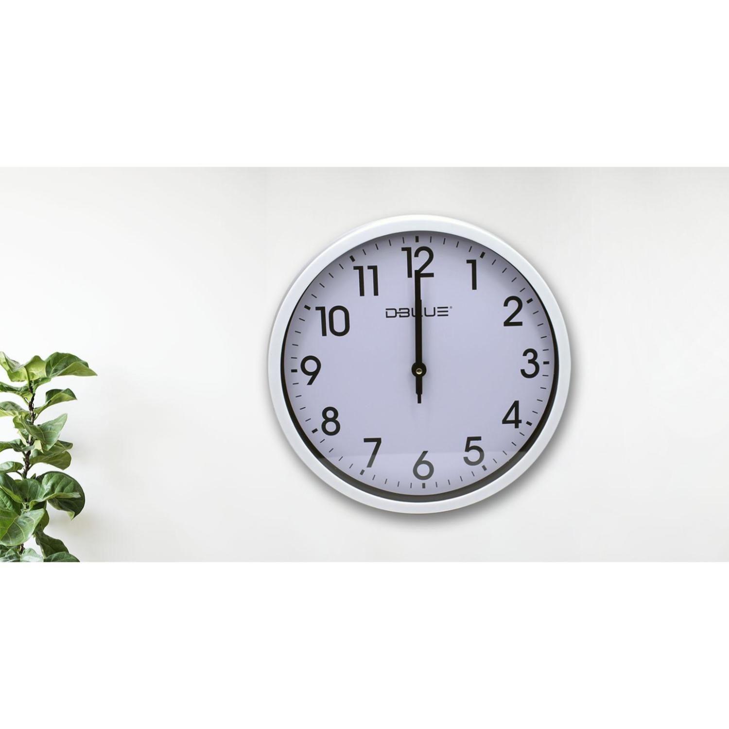 Reloj de Pared Decorativo 12 Pulgadas Borde Blanco-1
