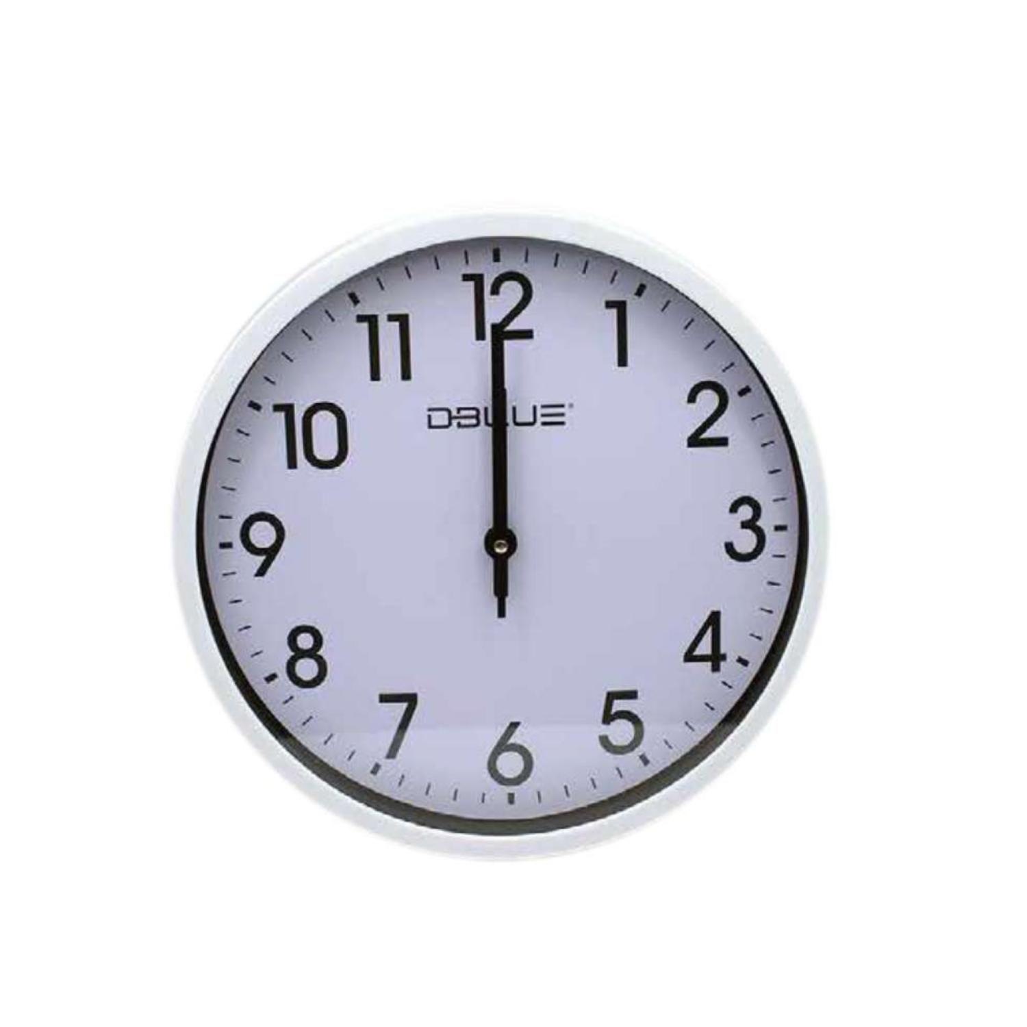 Reloj de Pared Decorativo 12 Pulgadas Borde Blanco-0