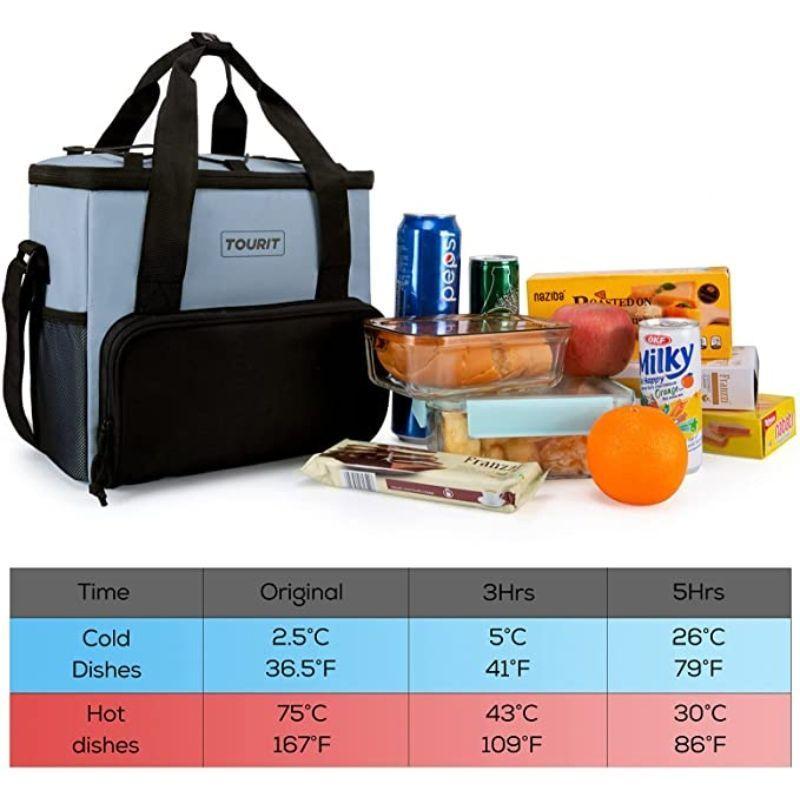Tourit Cooler Bag refrigerador aislado portátil de 14L - Azul-6