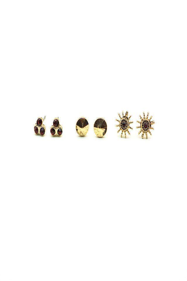 Set de Aros Sol Dorado i-D-0