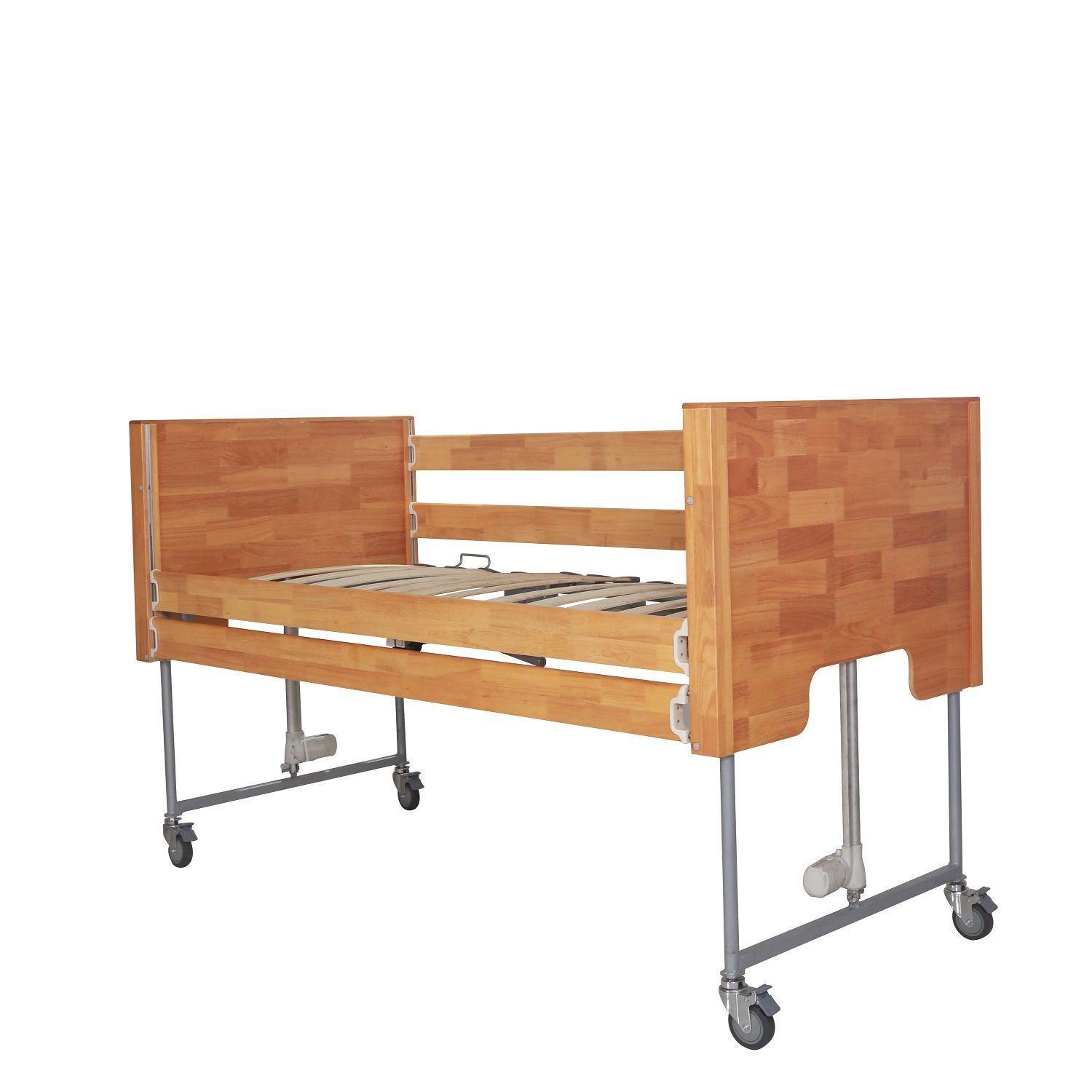 cama clínica eléctrica 5 pcs premium home+colchón-3