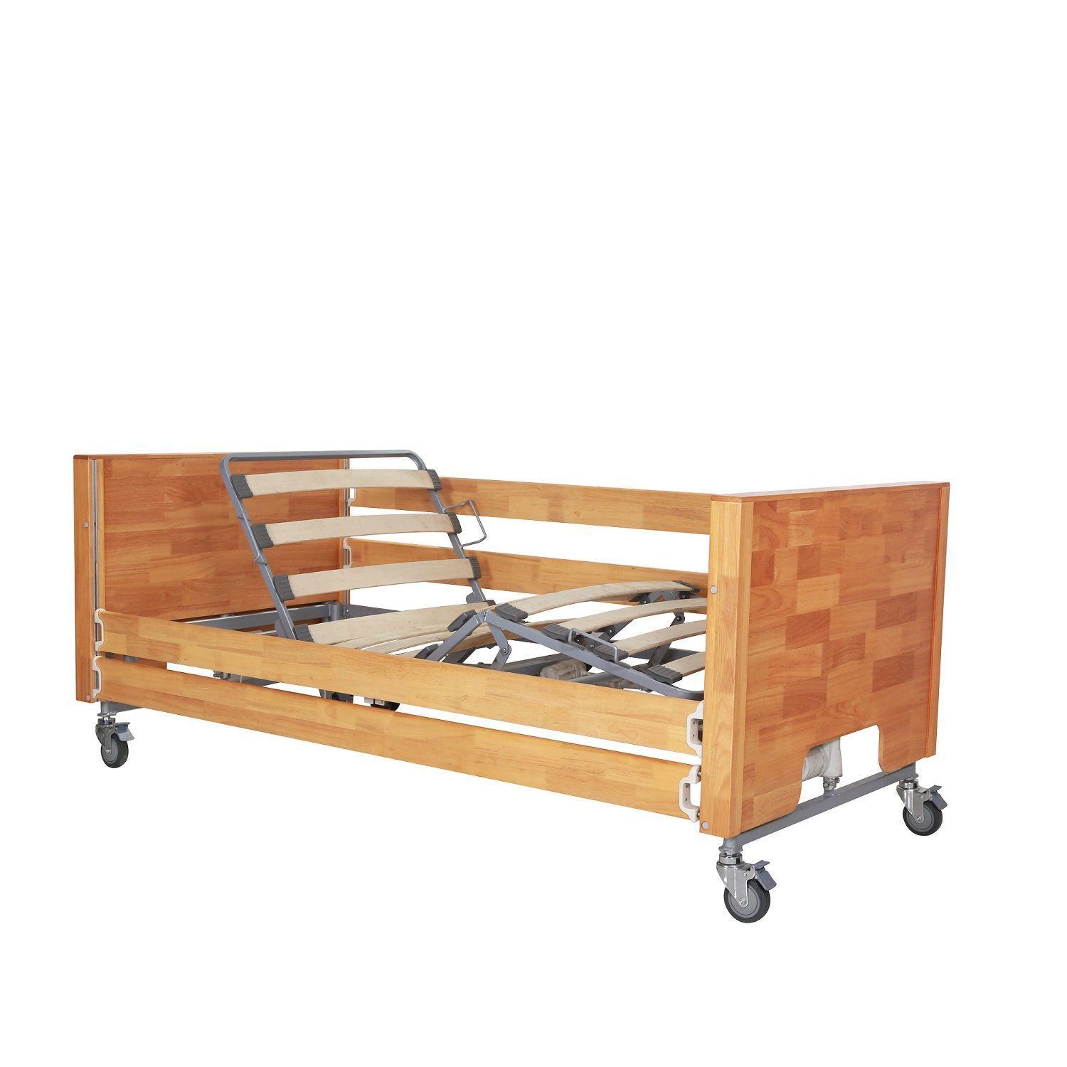 cama clínica eléctrica 5 pcs premium home+colchón-1