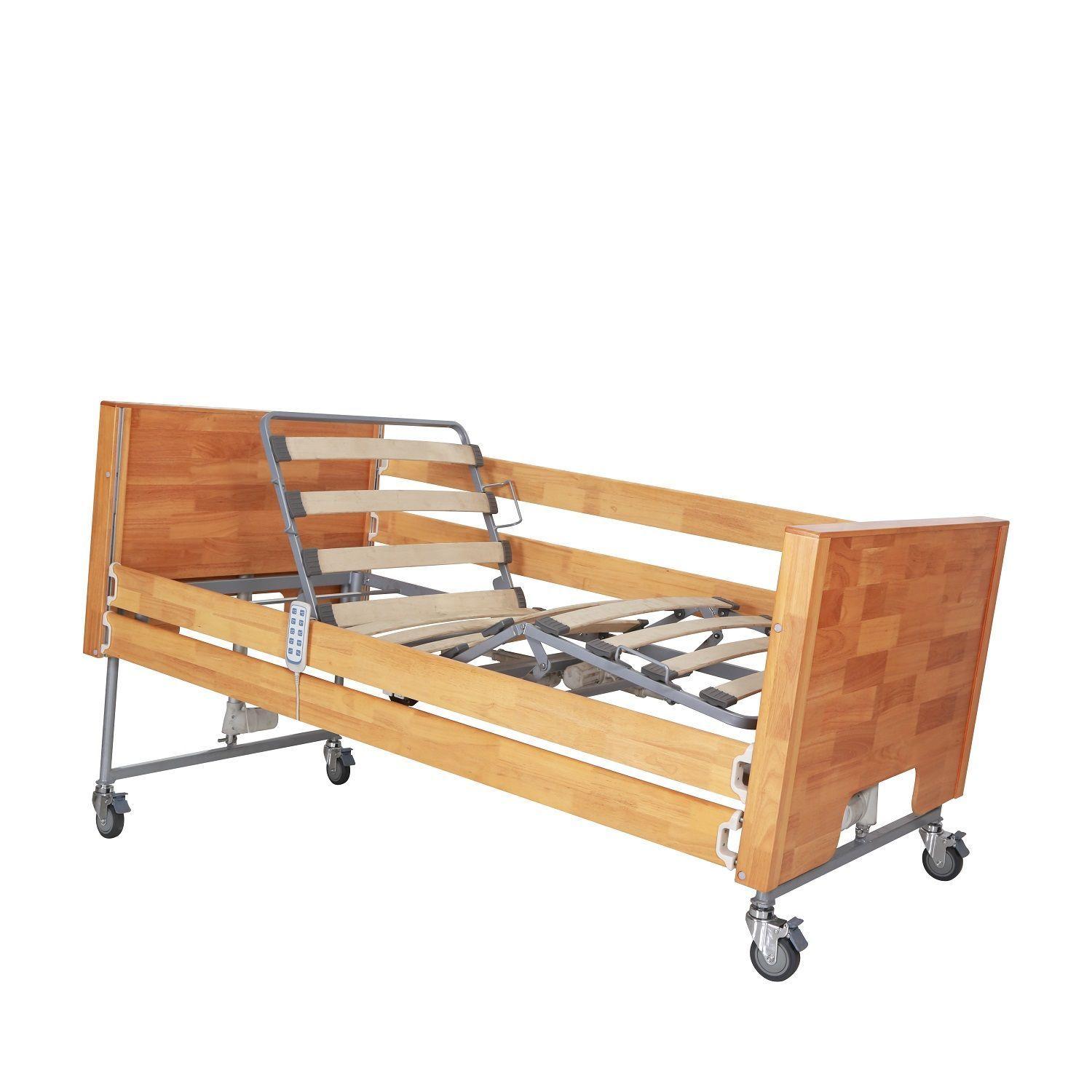 cama clínica eléctrica 5 pcs premium home+colchón-2