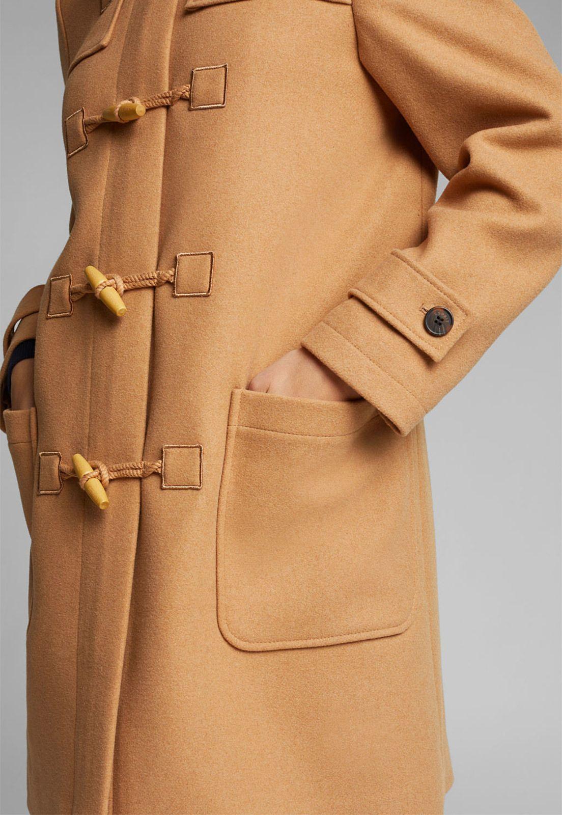 Abrigo Mujer De Lana Con Botones Esprit-2