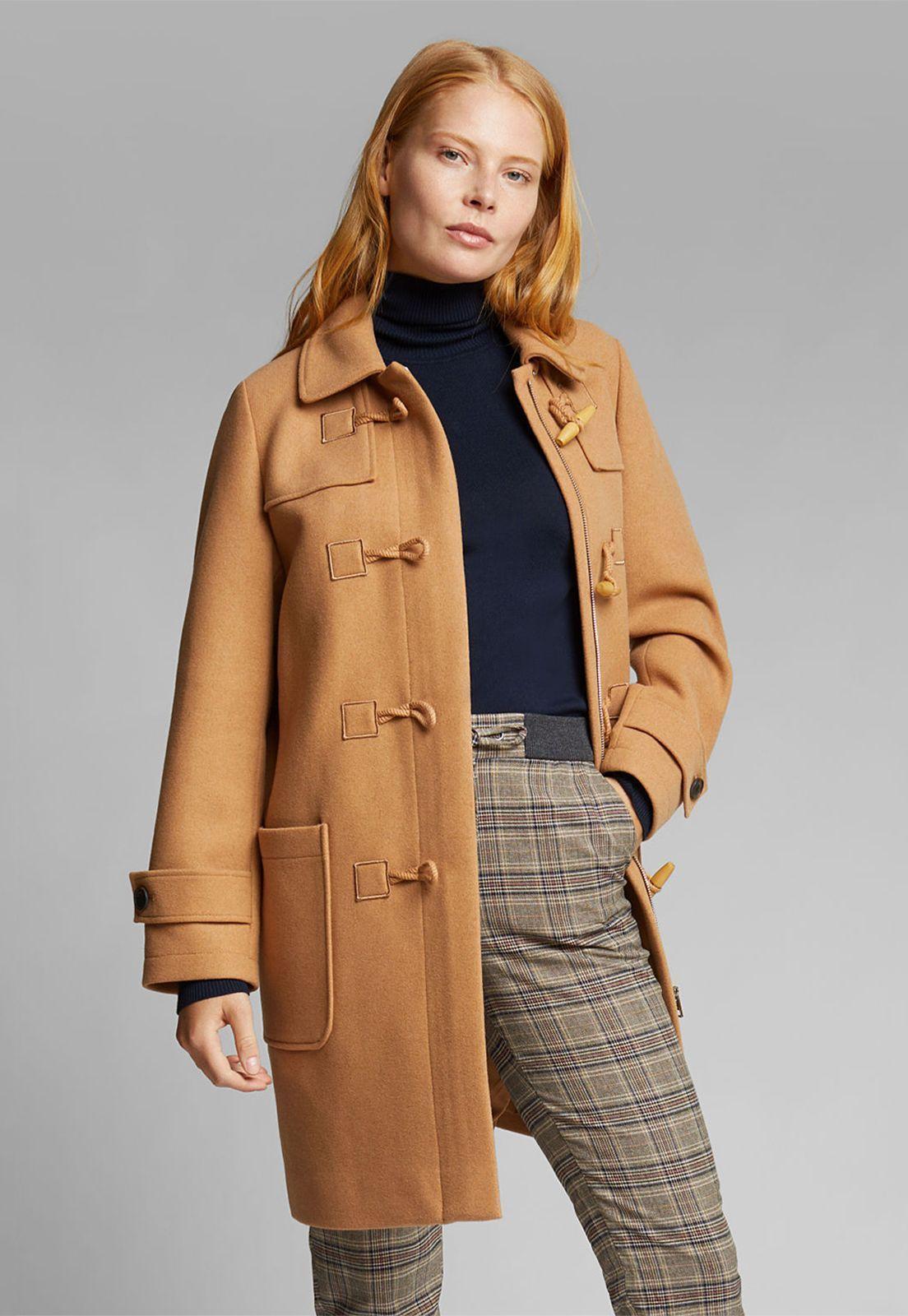 Abrigo Mujer De Lana Con Botones Esprit-0