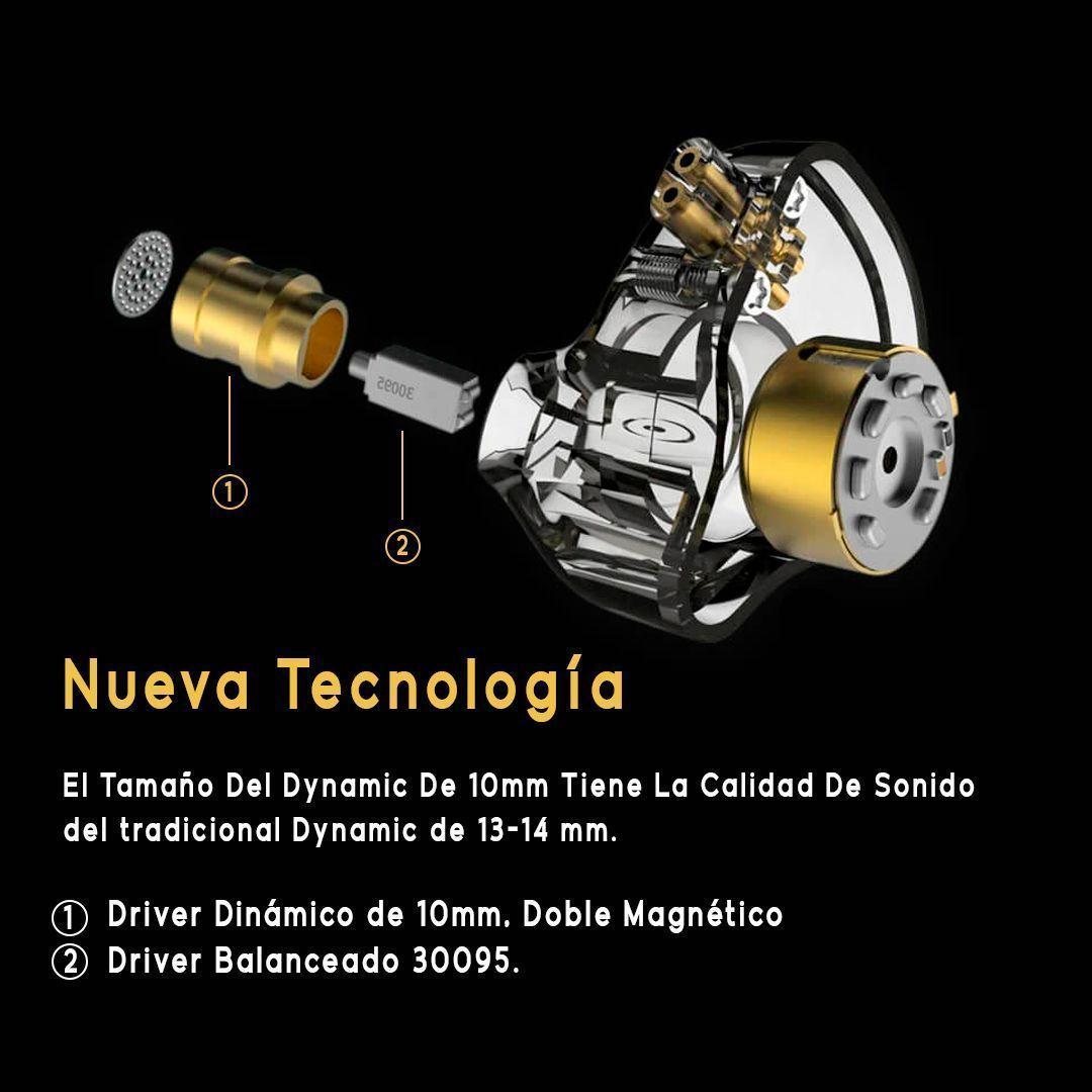 Audífonos KZ ZSN PRO + Accesorios + Gomas + Estuche.-2