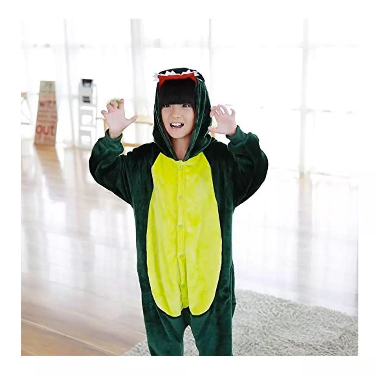 Pijama Y Disfraz Enterito Polar Niño Dinosaurio-3