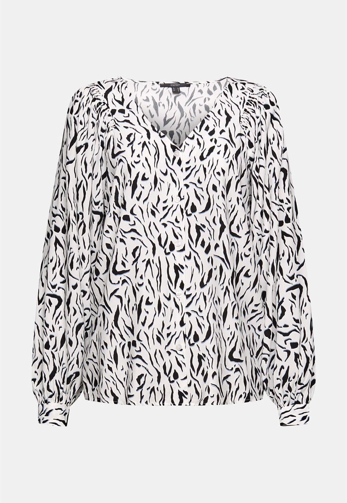 Blusa Cuello V Estampada Esprit-3
