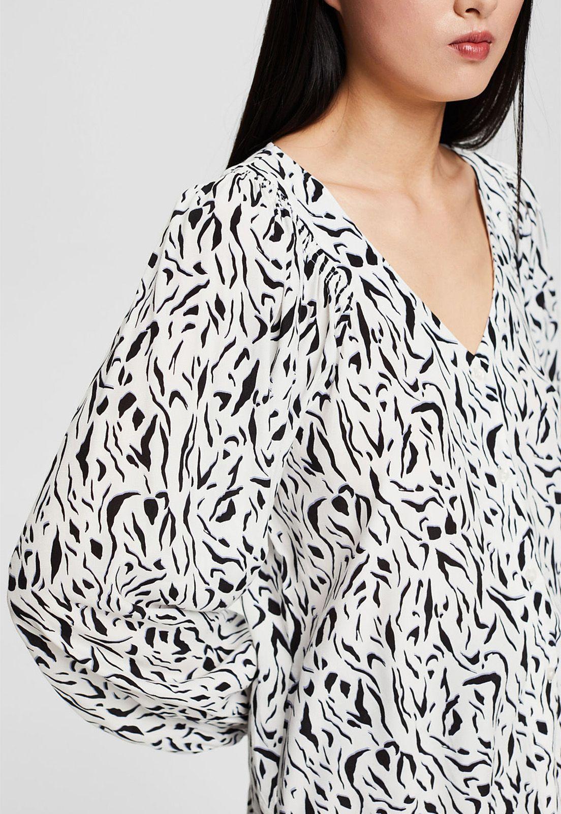 Blusa Cuello V Estampada Esprit-2