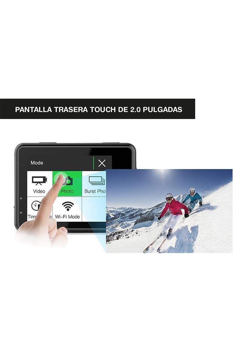 Cámara Deportiva 4K con WiFi y Touch AC-133 Negro-2