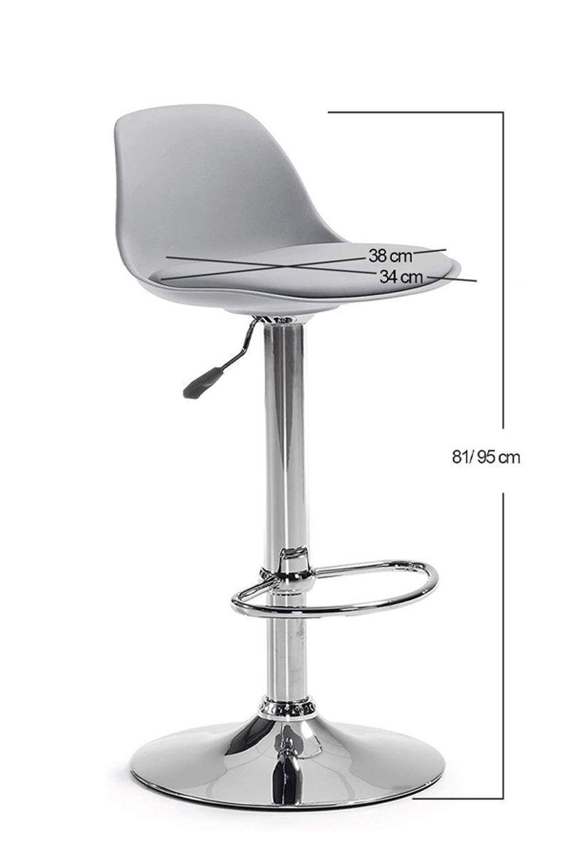 Pack 4 Sillas Altas Bar Orlando-T Gris-3