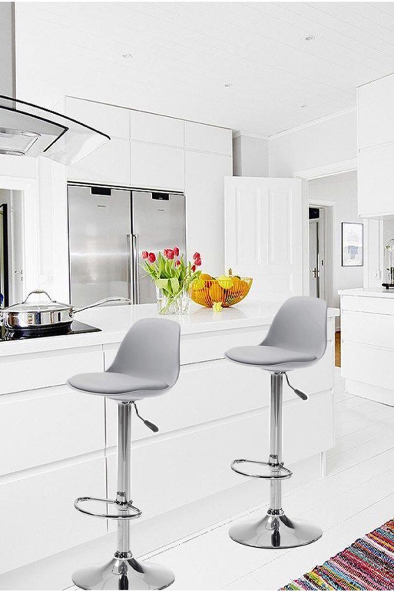 Pack 4 Sillas Altas Bar Orlando-T Gris-1