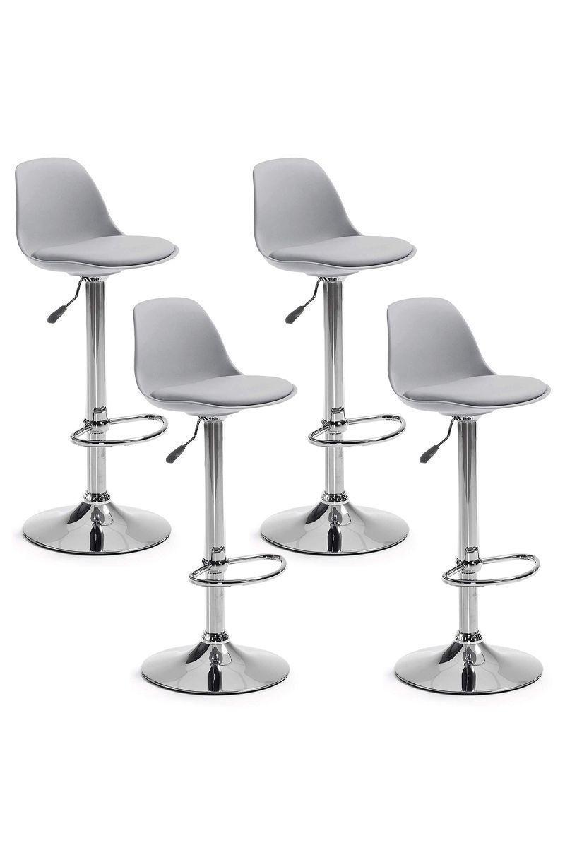 Pack 4 Sillas Altas Bar Orlando-T Gris-0
