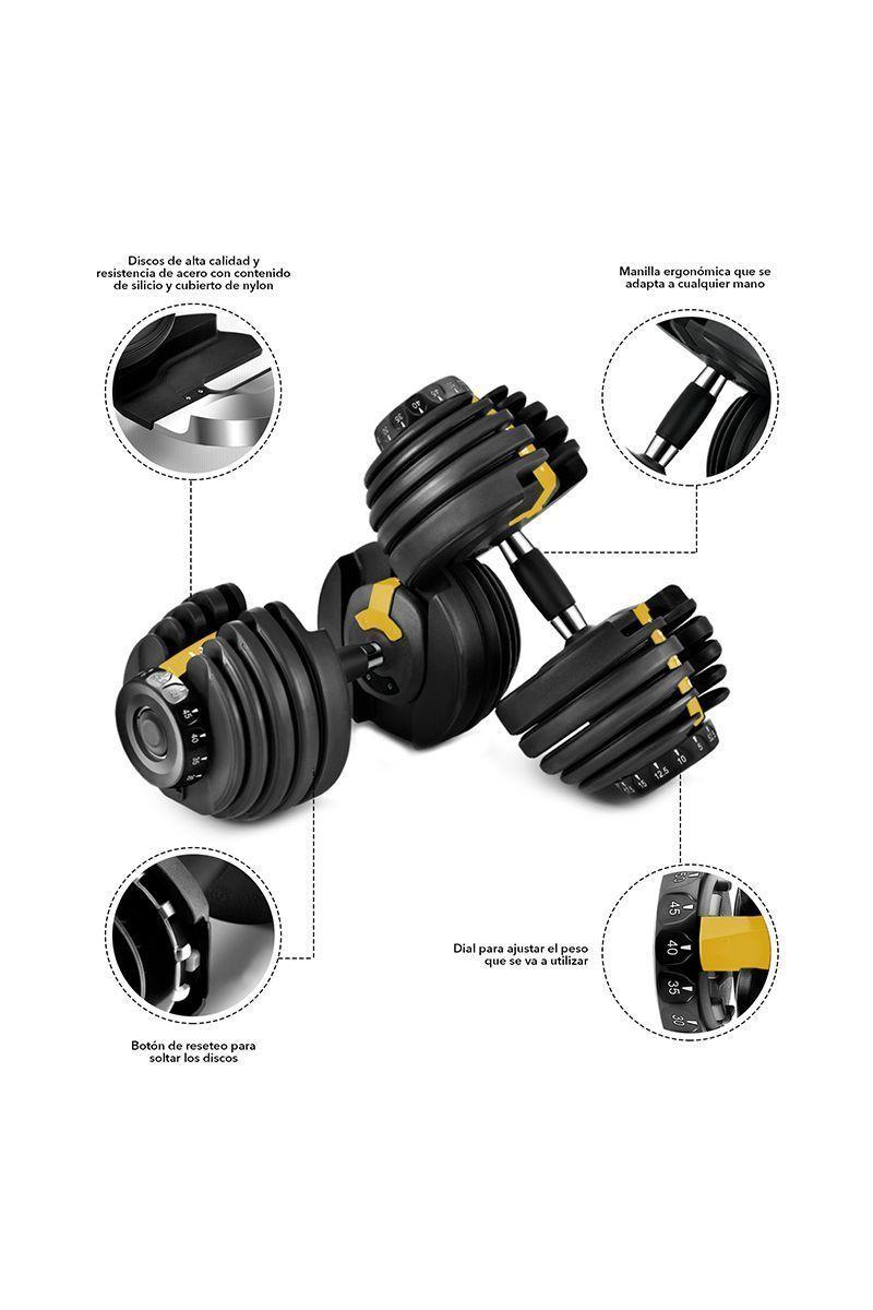 Pack Trotadora Plegable Pro + Mancuerna Ajustable 24 kg Negro-2