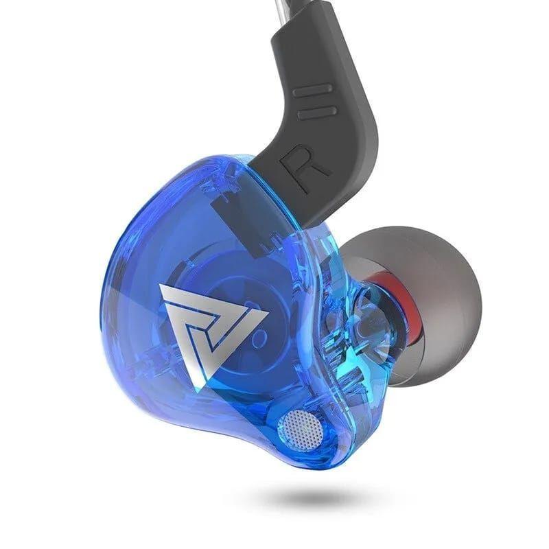 Audifonos  Deportivo Qkz Ak6 Con Cable Jack 3.5mm AZUL-1