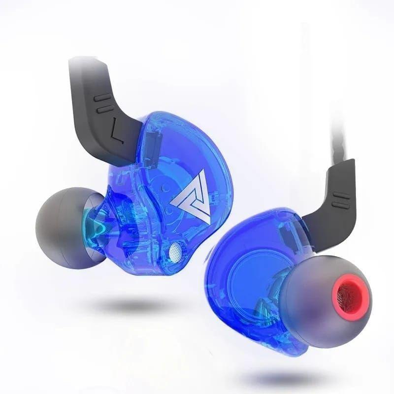 Audifonos  Deportivo Qkz Ak6 Con Cable Jack 3.5mm AZUL-0