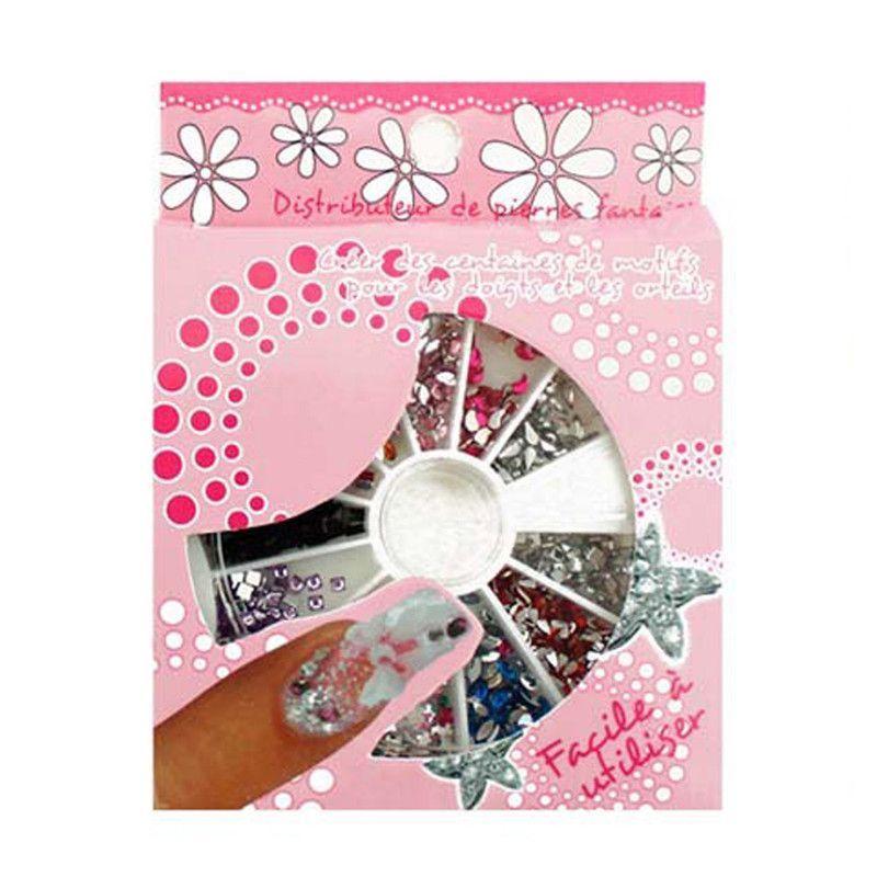 Kit decoraciones pinceles esmaltes y pedrería para uñas CVL-2