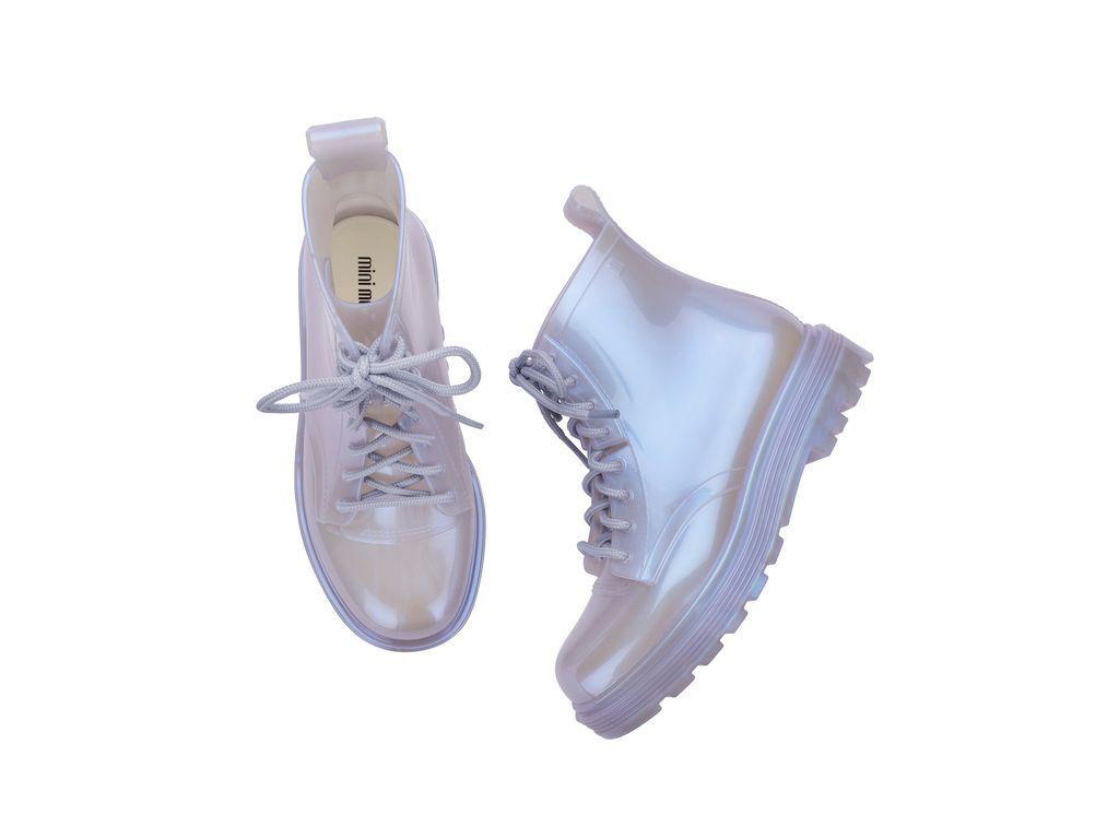 Botin Infantil Coturno Azul Perlado Mini Melissa-4