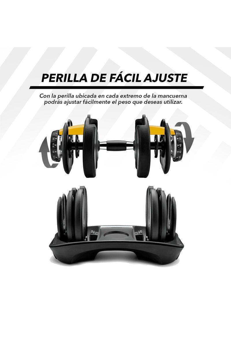 Mancuerna Ajustable Automática 24 Kg Negro-4