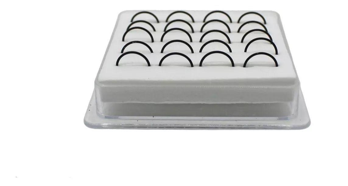 Argolla Nariz Piercing 20 Unidades 8mm Abiertas Color Negro-2