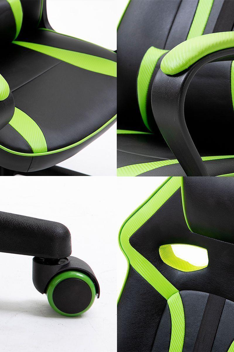 Silla Gamer Extreme Game PVC Base Nylon - Verde-4