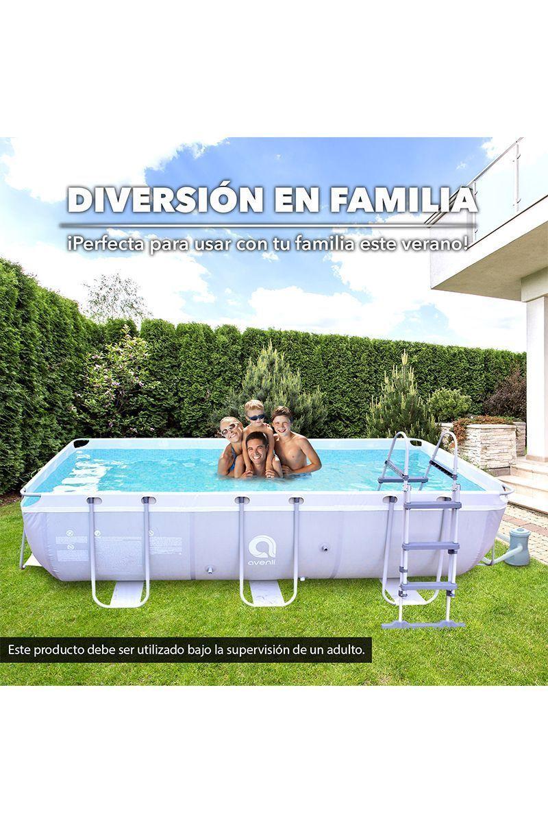 Piscina con Filtro 7020 L 99x200x400 cm Gris-4
