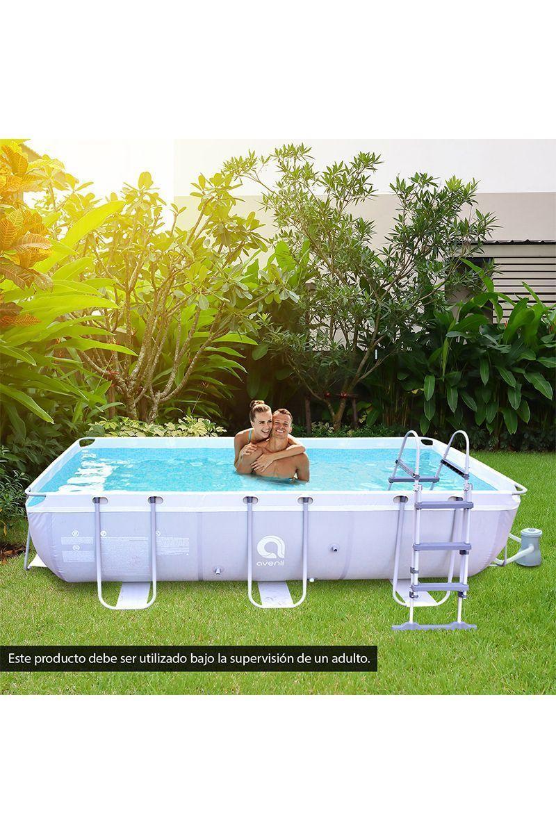 Piscina con Filtro 7020 L 99x200x400 cm Gris-5