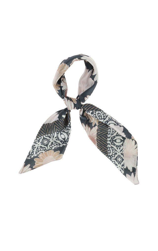Pañuelo Bandana Flowers Beige Humana-0