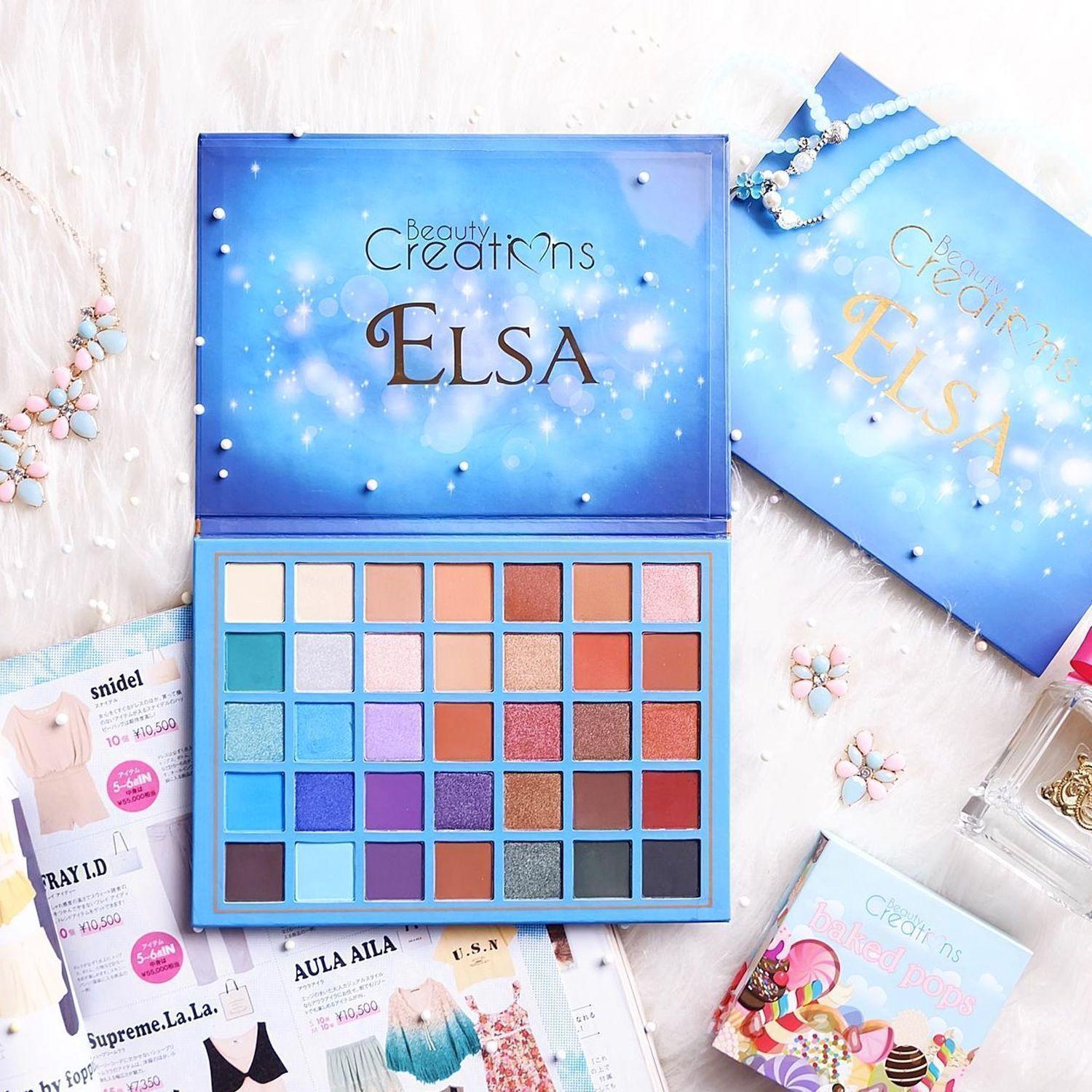 Pack Paleta De Sombra "Elsa" + Set 24 Brochas Pastel Bubble Gun de Beauty Creations-2