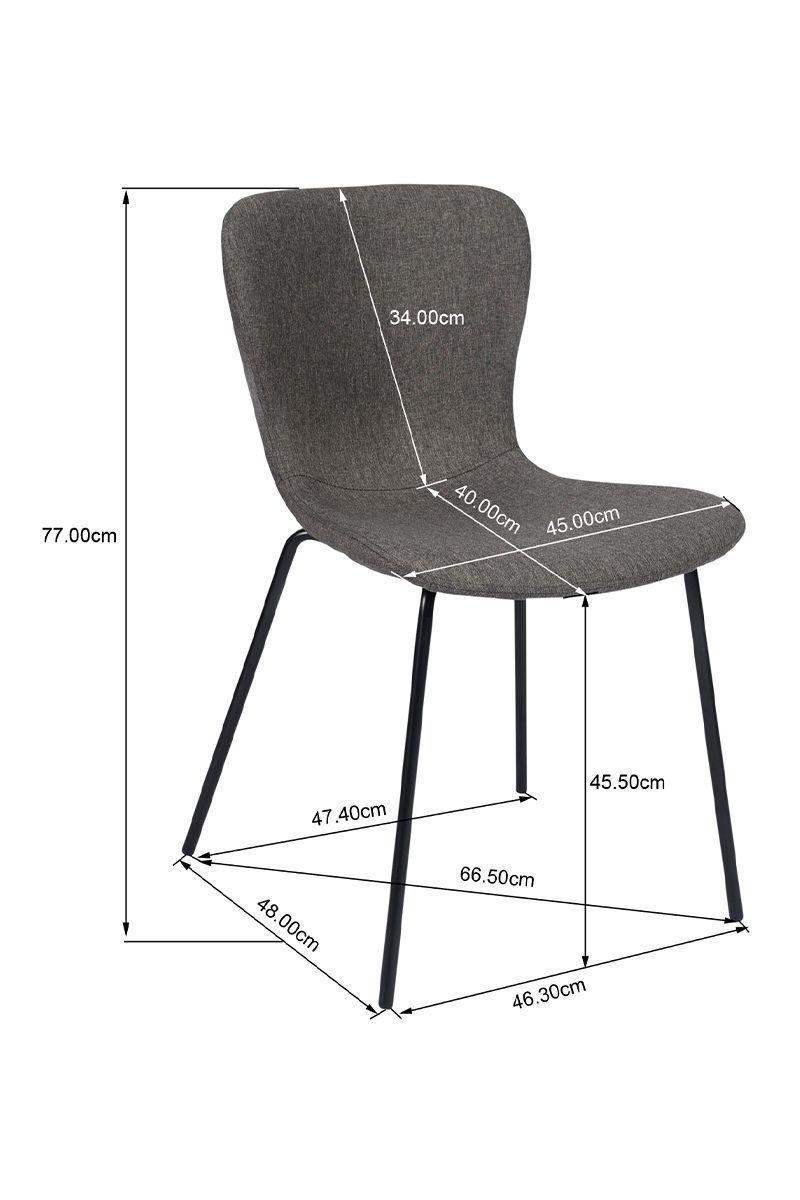 Pack 4 Sillas de Comedor Citrino Gris-2