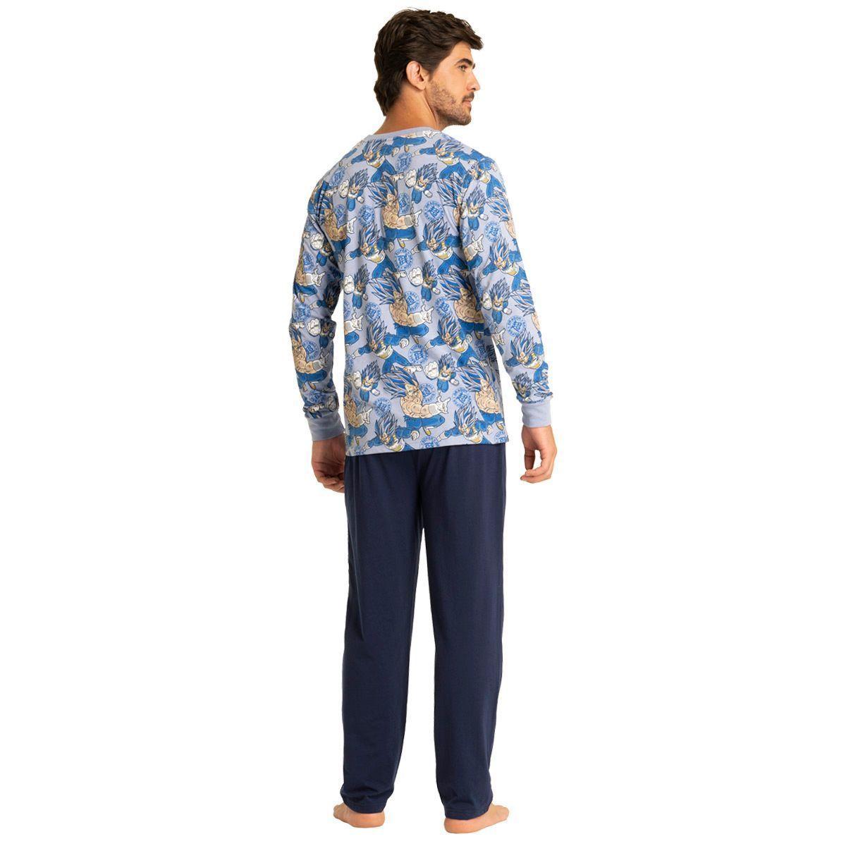 Pijama Algodón Hombre Invierno Dragon Ball Super Vegeta C2 Top-1
