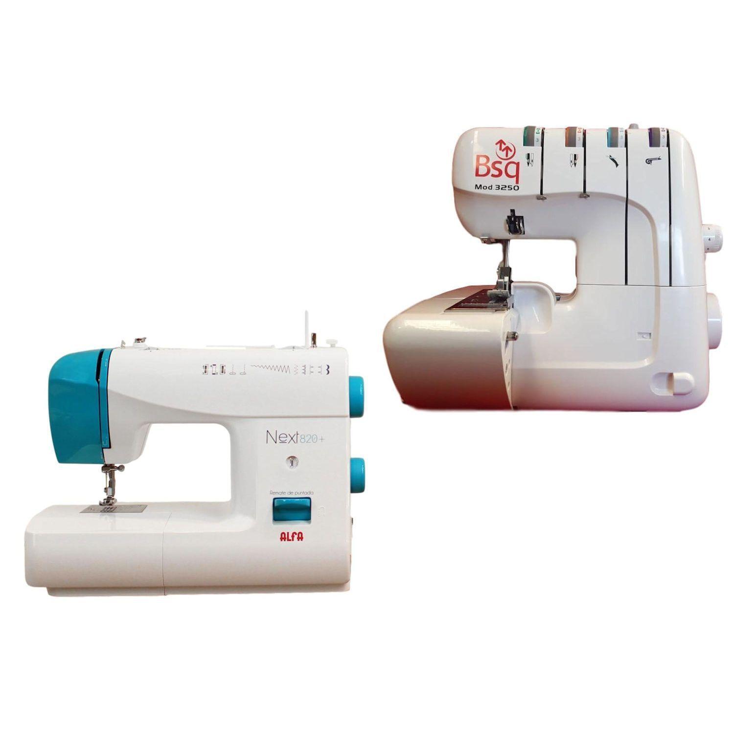 Combo Overlock BSQ 3250 + Maq de coser Alfa 820+-0