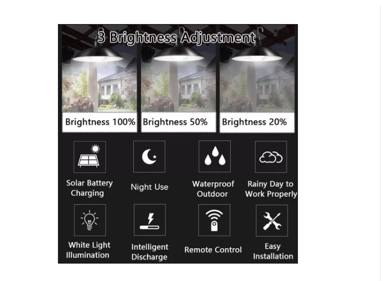 Lampara Solar Doble Colgante 240w Plafon + Control-4