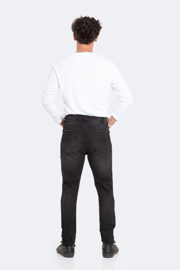 Jeans Hombre Skinny Negro Focalizado con Destroyer-3