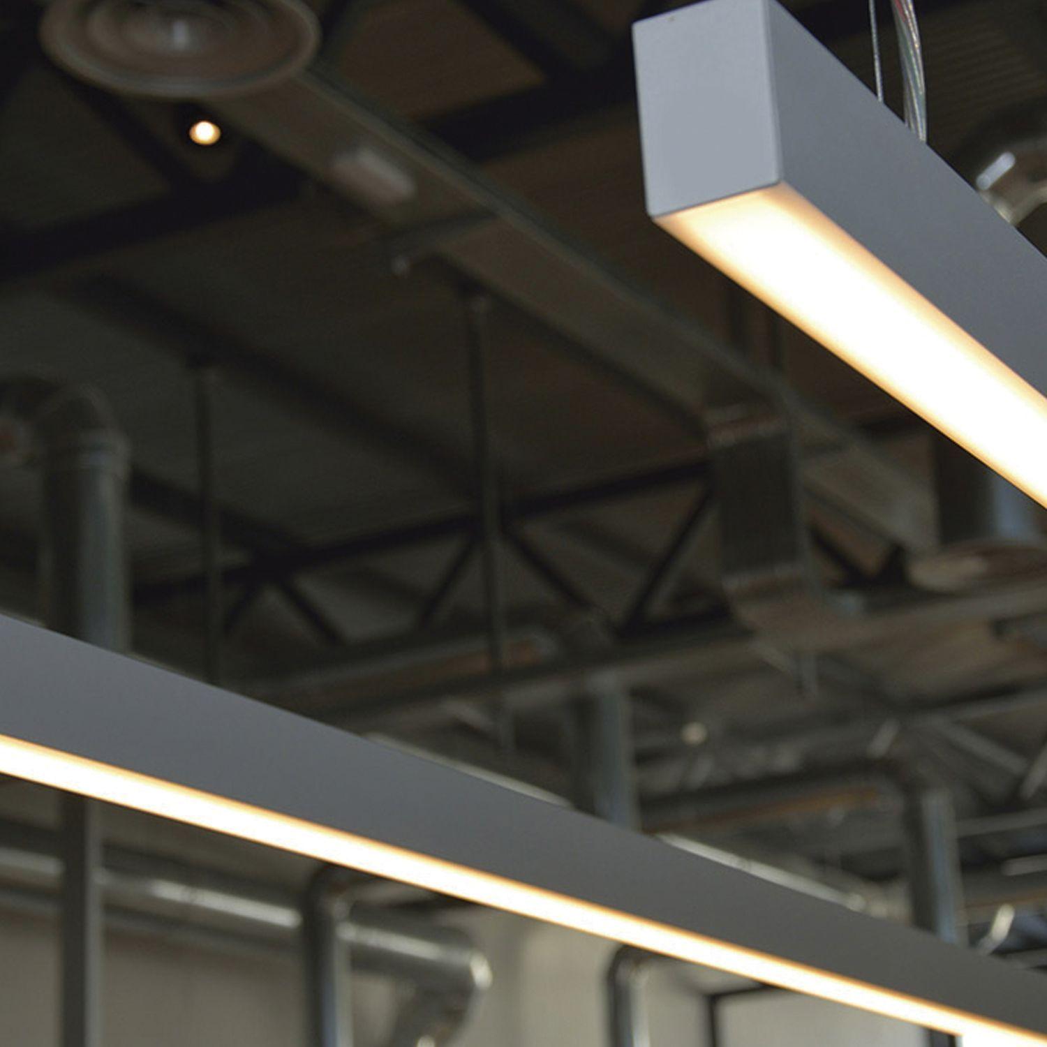 Luminaria Lineal LED 40W Colgante Blanco 5075 120cm Cálido-3